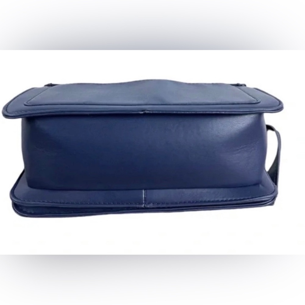 Badgley Mischka Dark Blue Denim Quilted Crossbody Bag - Picture 3 of 6